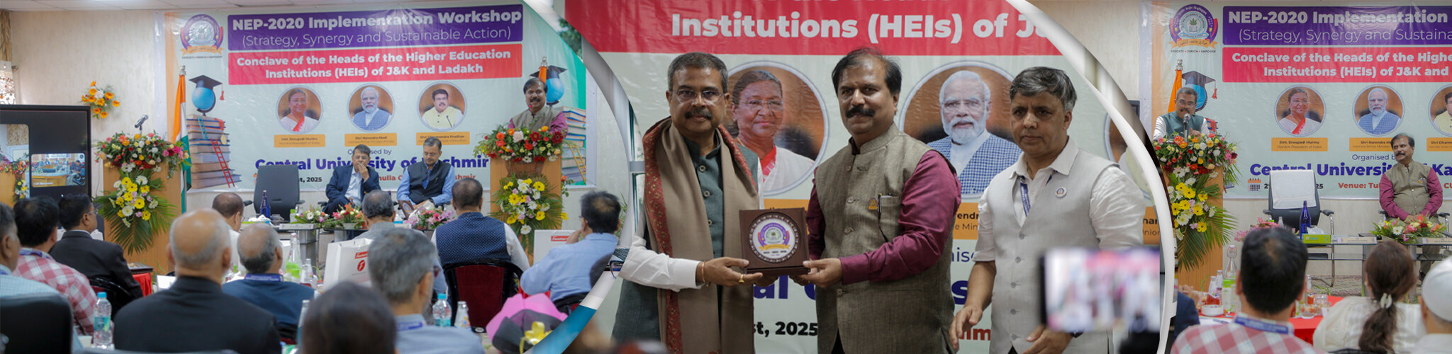 Union Education Minister visits CUKashmir